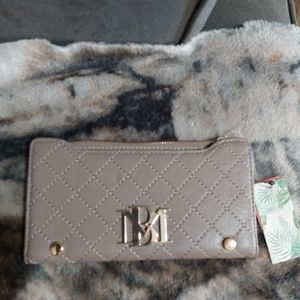 Badgley Mischka Taupe Long Card Holder Wallet NWT